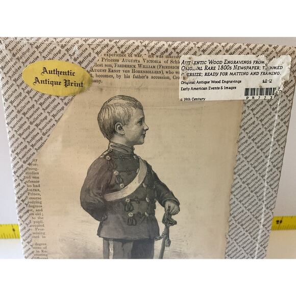 Antique Newspaper Military War Original 1800s Newspaper New Crown Prince Germany - Picture 6 of 7